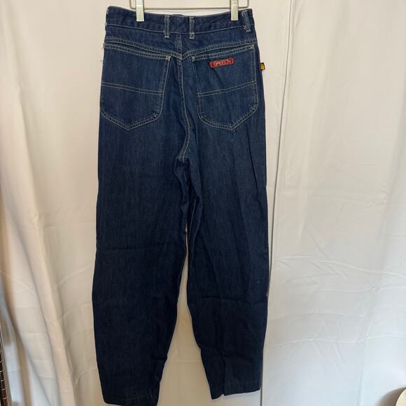 Vintage 80s Sasson High Waist Tapered Jeans Size 12 Blue Denim Made in USA - Picture 2 of 7